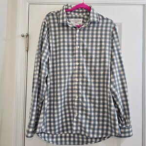 Mizzen + Main Leeward Trim Fit Long Sleeve Mens Dress Shirt - Brown & Blue Check